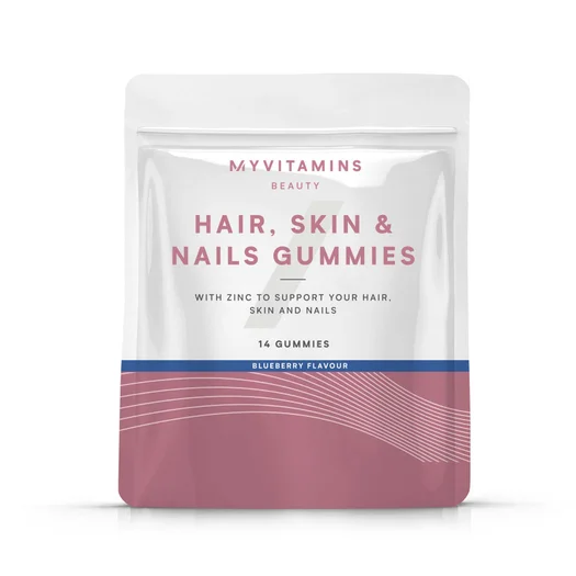 Échantillion - Gummies Cheveux, Peau et Ongles - 14gommes à mâcher - Myrtille